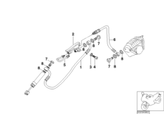 Brake line, rear, without ABS