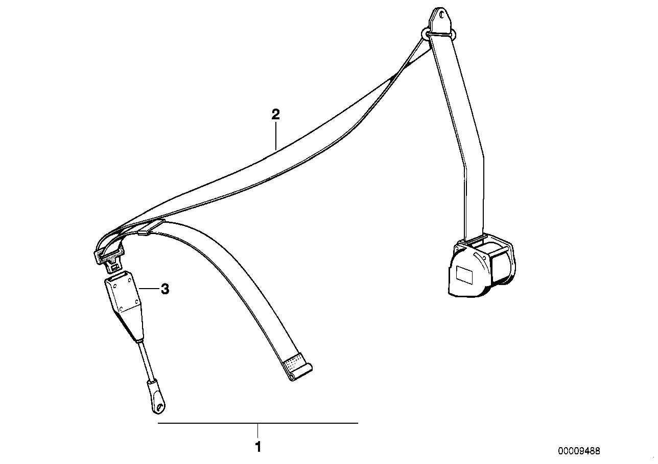 Safety belt front 2-door