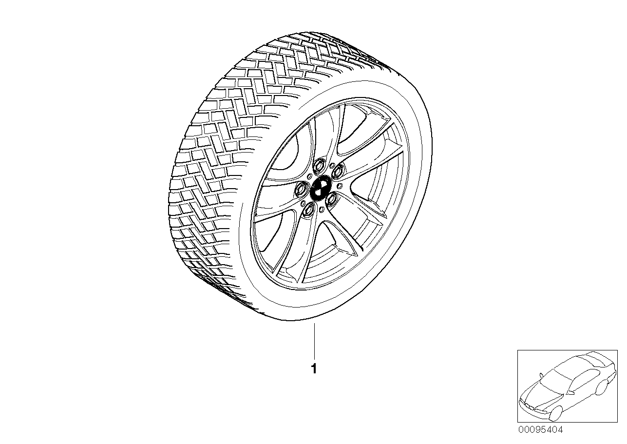 Ruota compl. inv. styl. raggio stella 99