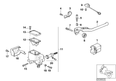 Handle unit right/single parts