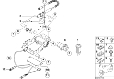 Mounting parts of radio telephone box