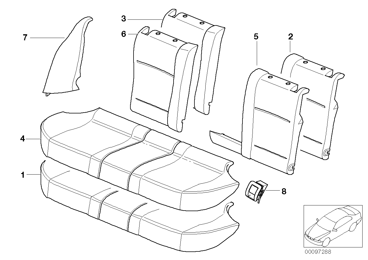 Asiento del. acolch. y tapiz. as. básico