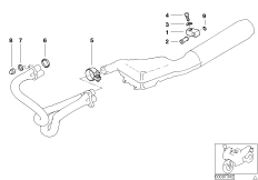 Pièces d'échappement avec fixation