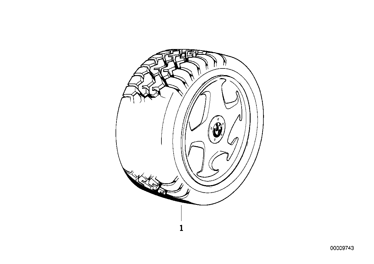 Колесо в сборе зимнее M System II