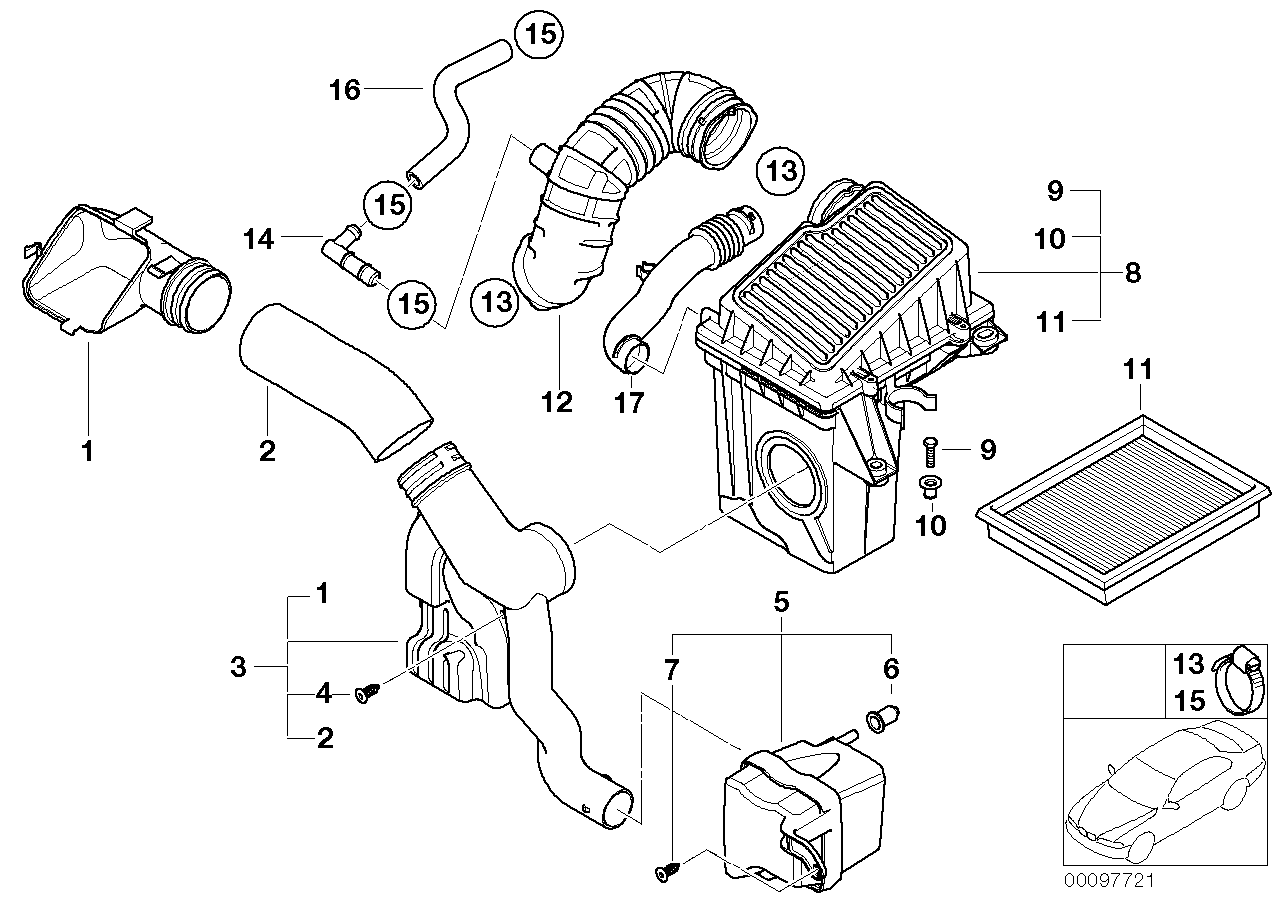 Intake silencer / Filter cartridge