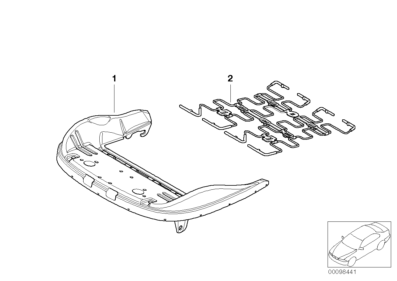 Sits fram ram mek./elektr./detaljen