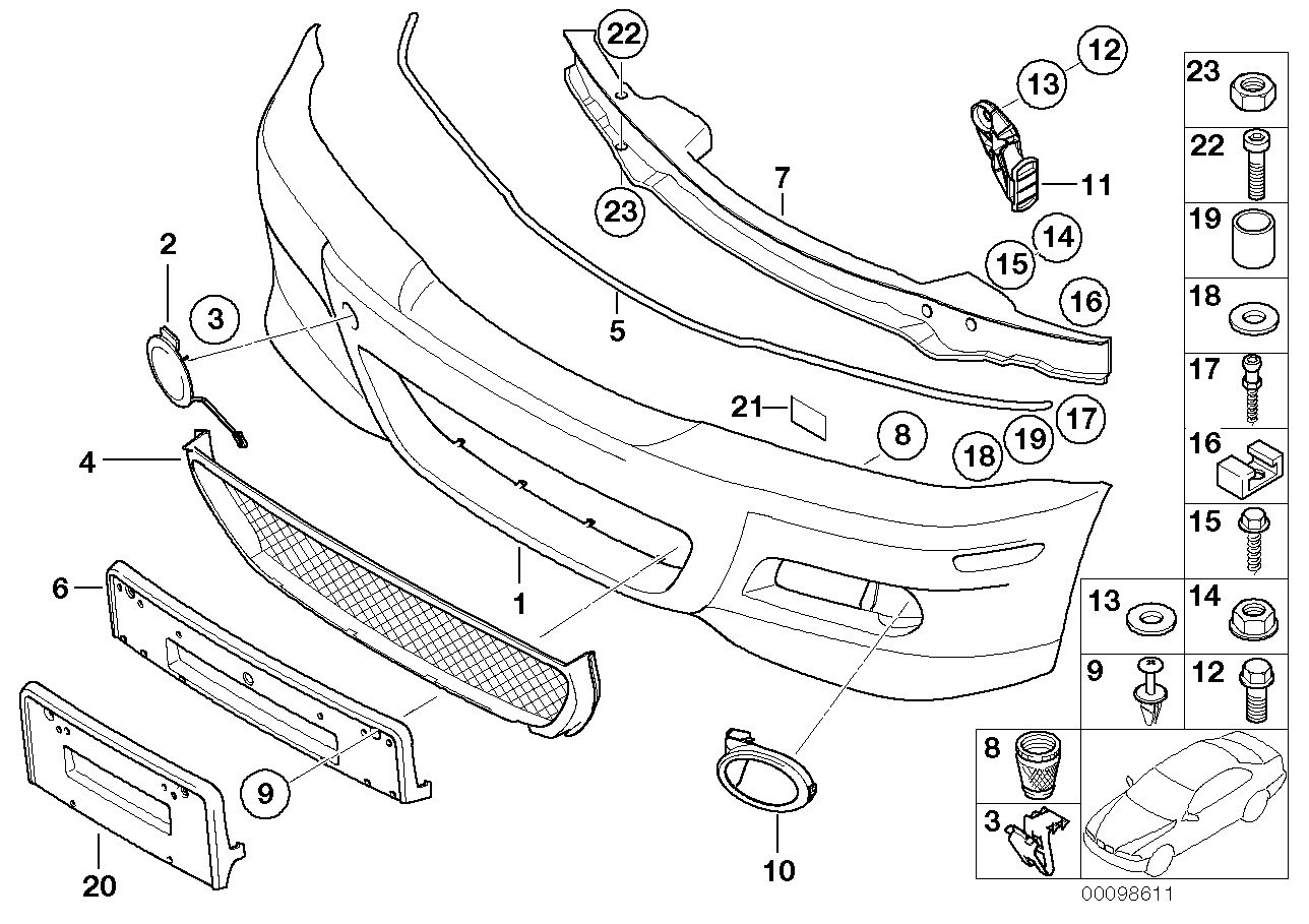 M trim panel, front