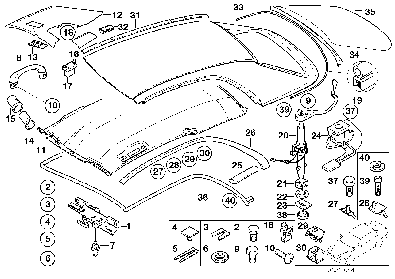 Pieces de hardtop