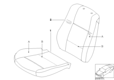Indiv.cover,standard seat, leather N6