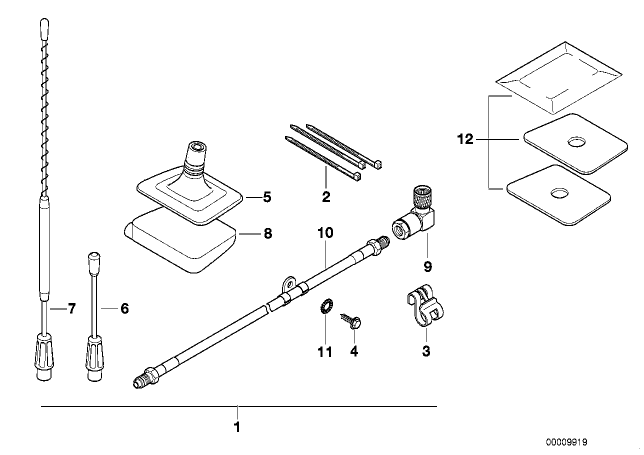 Nachrüstsatz Fensterklebeantenne