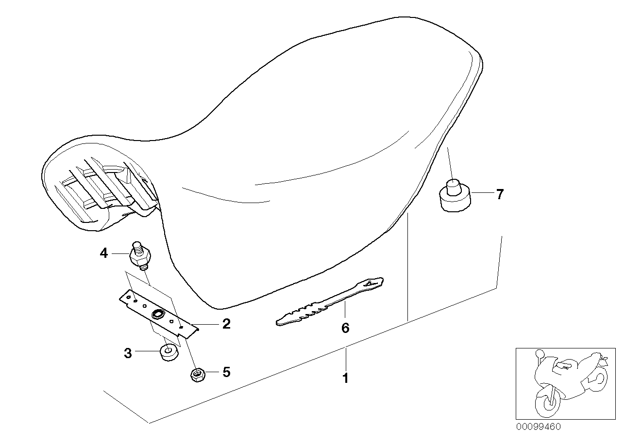 Seat bench/single parts