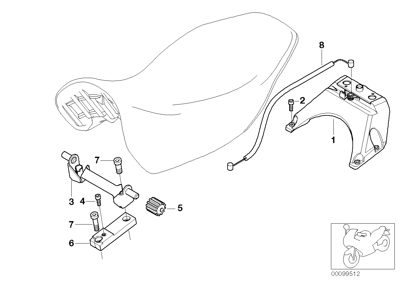 Pièces de montage de selle