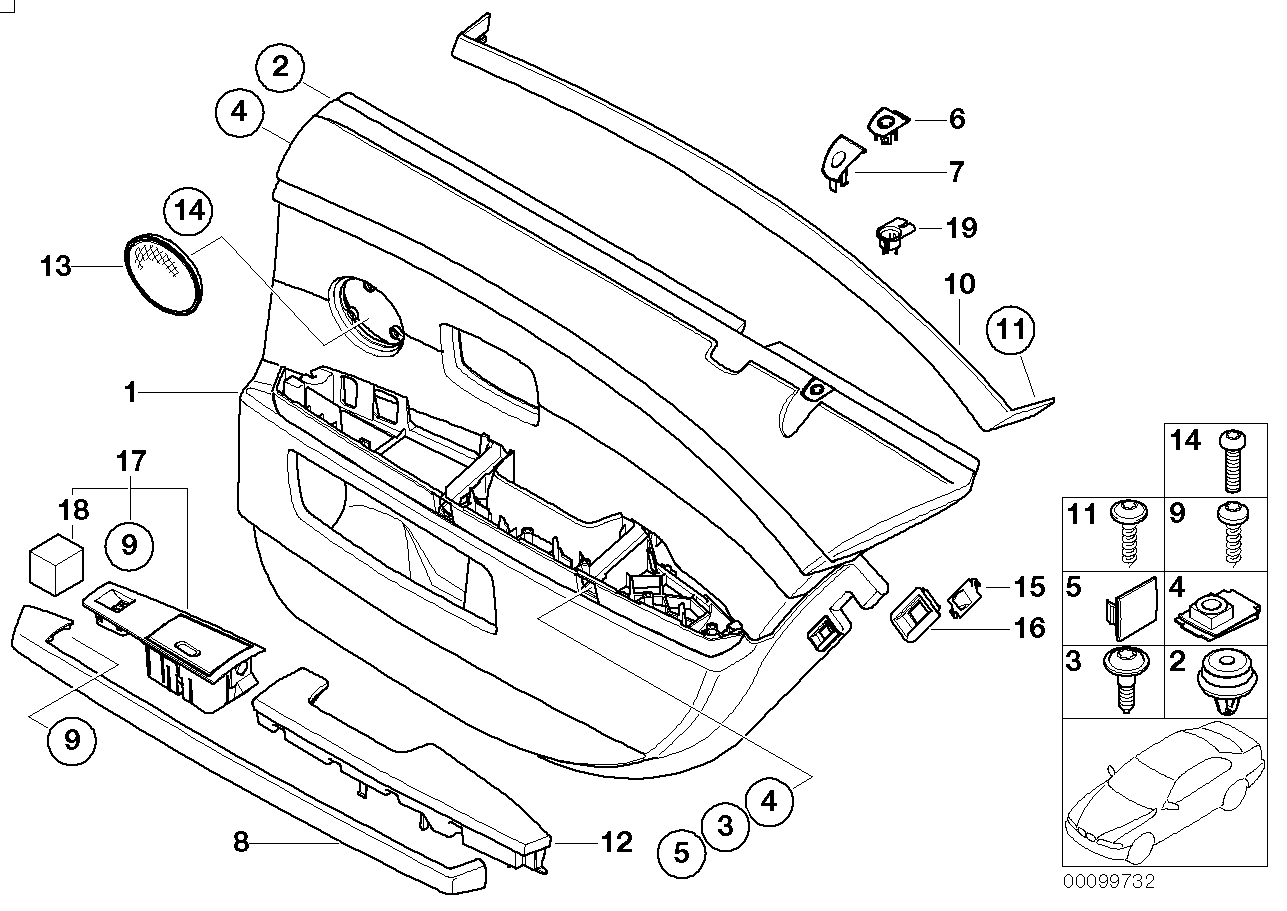 Long version rear door lining