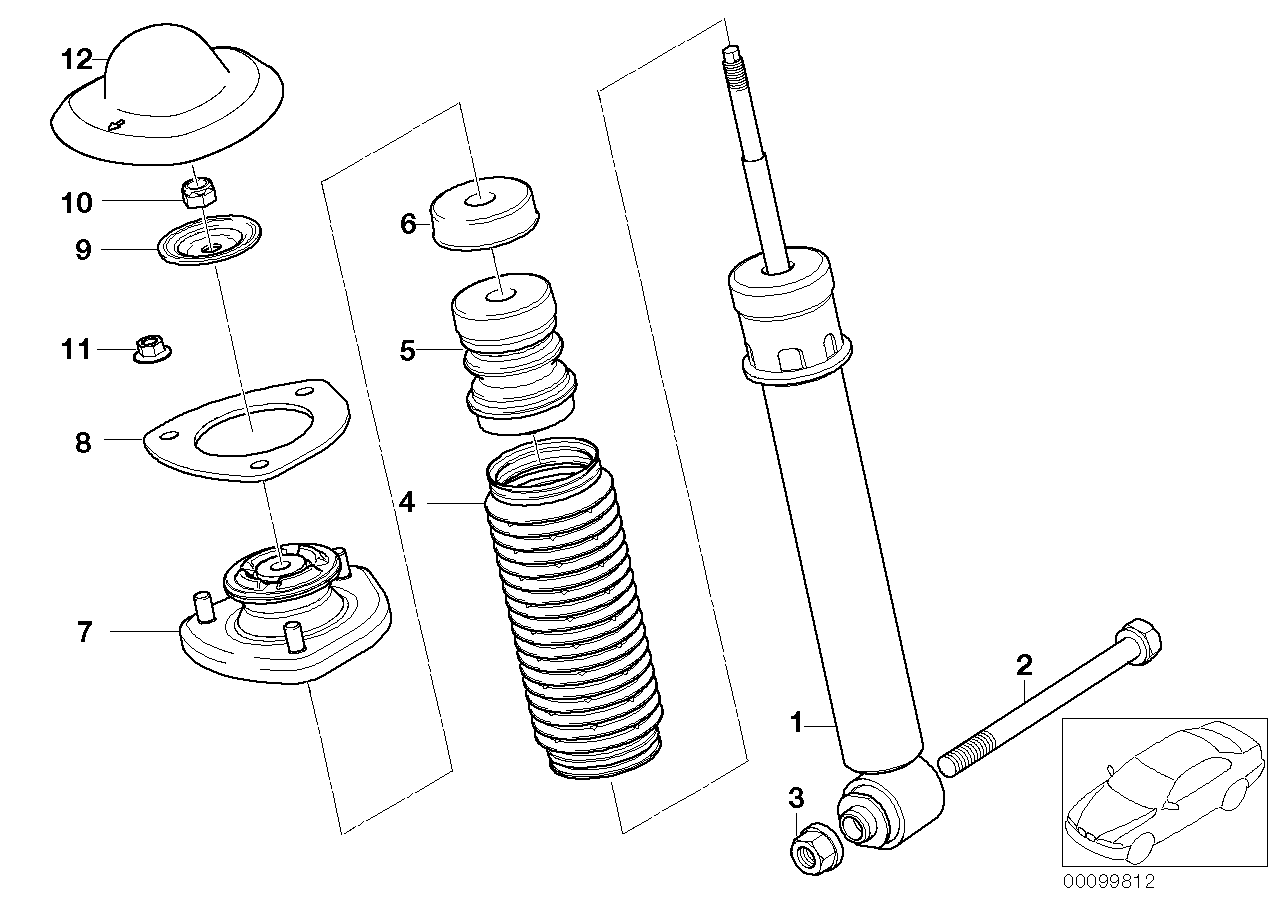 Kolumna McPhaersona tylna elem. pojedyn